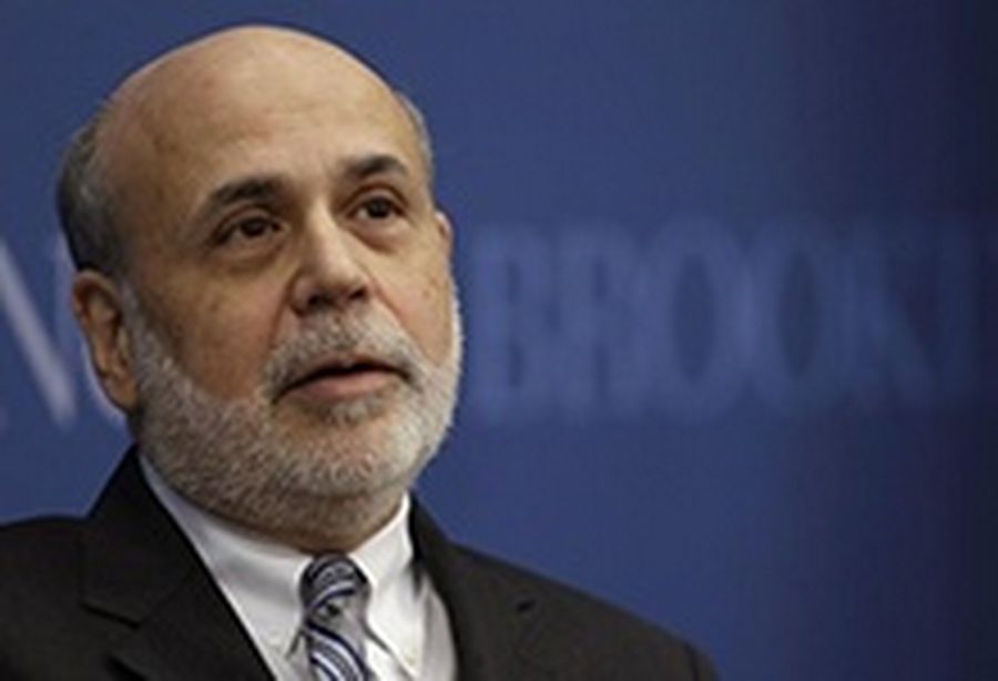 Outgoing U.S. Federal Reserve Board Chairman Ben Bernanke participates in a discussion at the Brookings Institution in Washington.